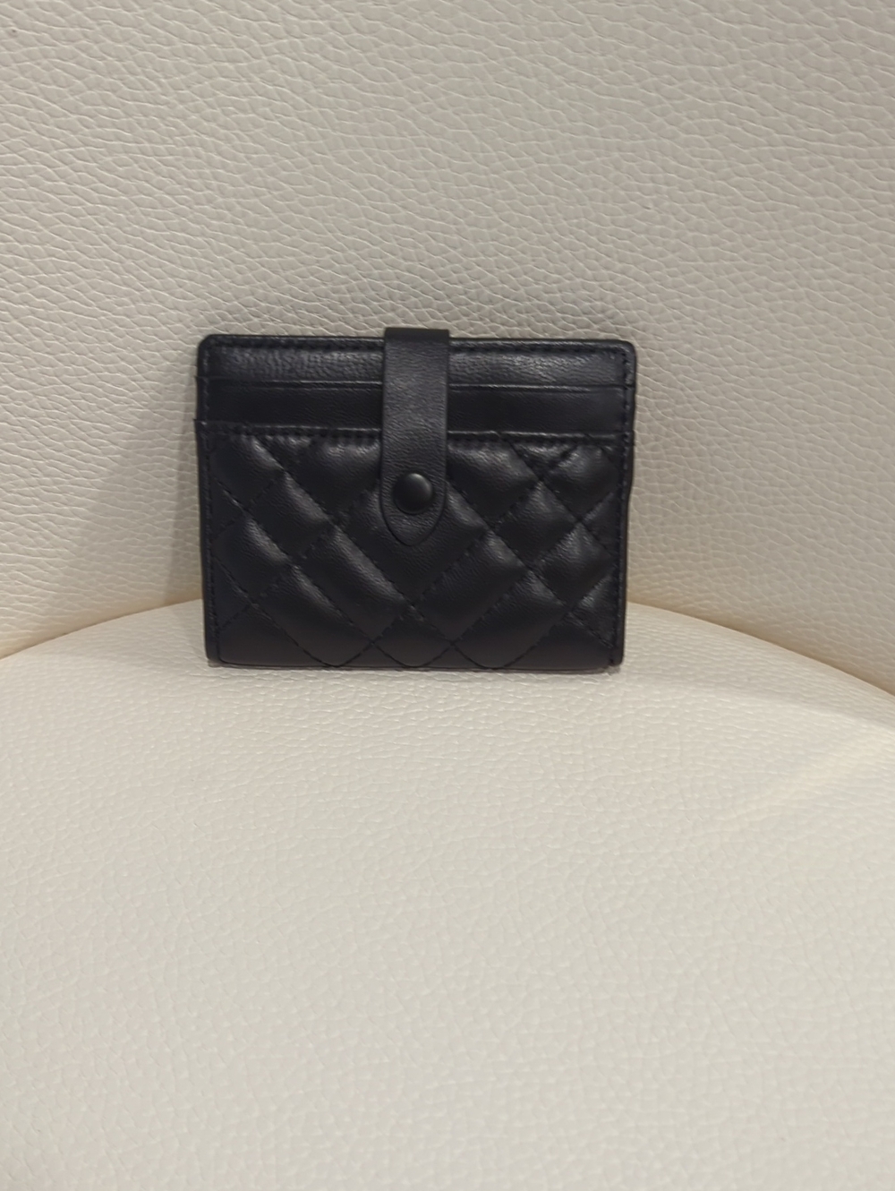 Kurt Geiger Black Quilted Leather Card Wallet